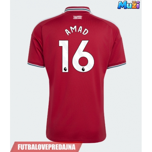 Lacne Muži Futbalové dres Manchester United Amad Diallo #16 2026-27 Krátky Rukáv - Domáci